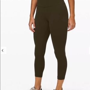lululemon Align™ High-Rise Crop 23" Dark Olive SZ2